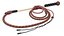 Leather Bullwhip Braided Brown