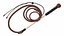 Leather Bullwhip Braided Brown
