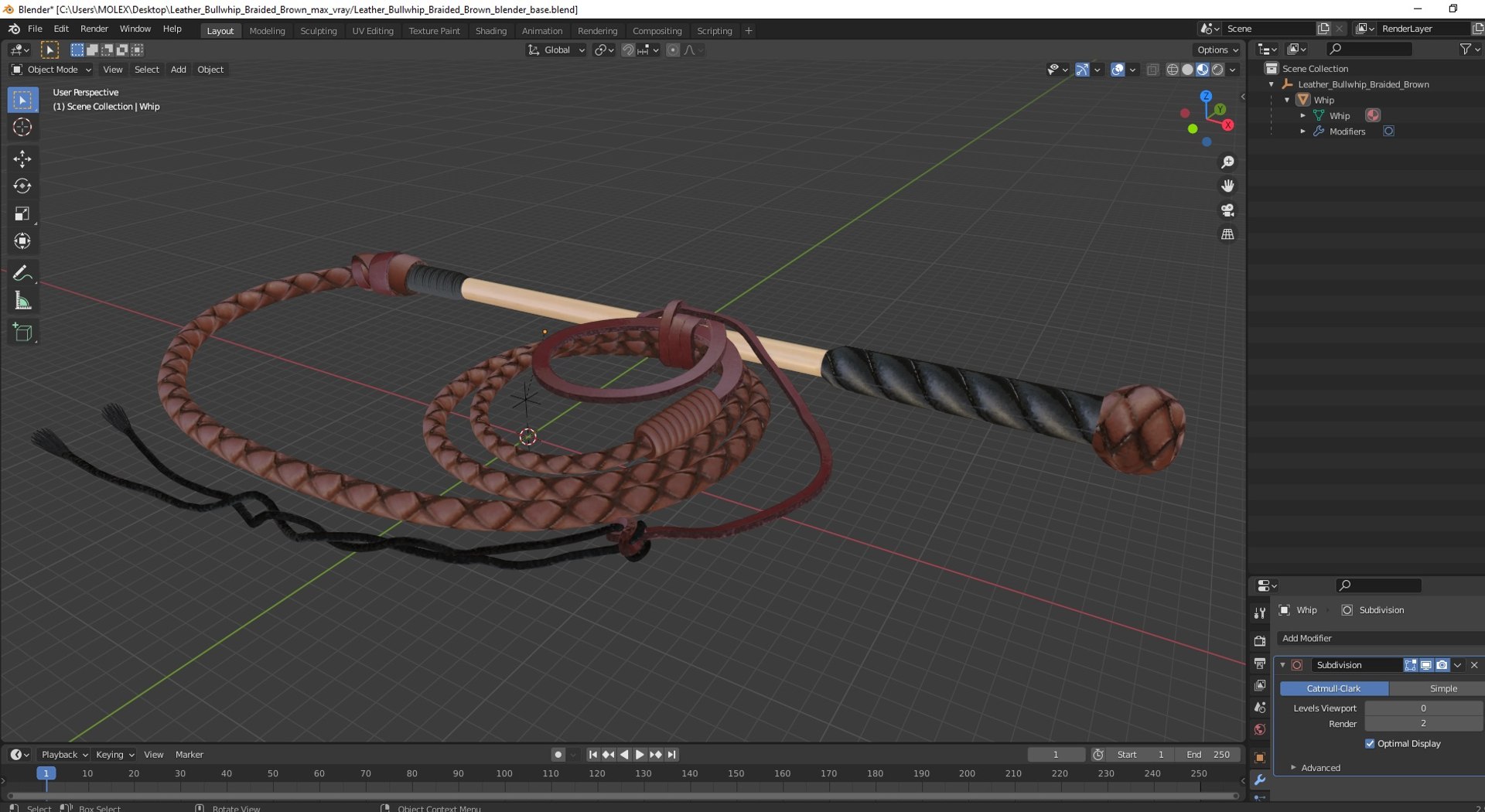 Leather Bullwhip Braided Brown 3D https://p.turbosquid.com/ts-thumb/JW/IF2R9n/q6/leatherbullwhipbraidedbrown3dsmodel017/jpg/1711917104/1920x1080/fit_q87/4d6844dccf732a14058bbe567dec883d42afb6c8/leatherbullwhipbraidedbrown3dsmodel017.jpg