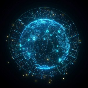 Animated Hologram Planet Earth For Cinema4d