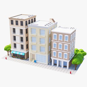 Cartoon Houses 3D model