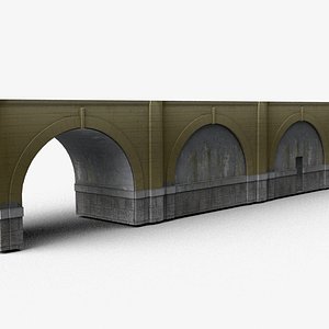 modular concrete bridge 3D model