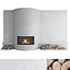 Mur décoratif avec set de cheminée 46