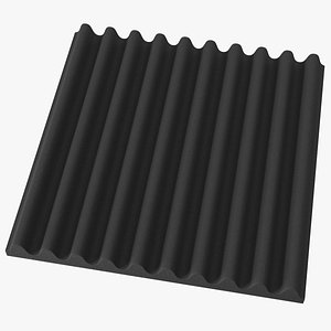 Acoustic Foam Panel Black 3D model