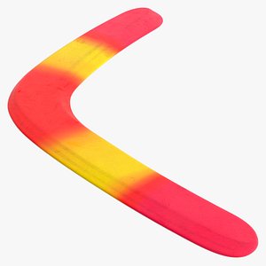 3D wooden boomerang model