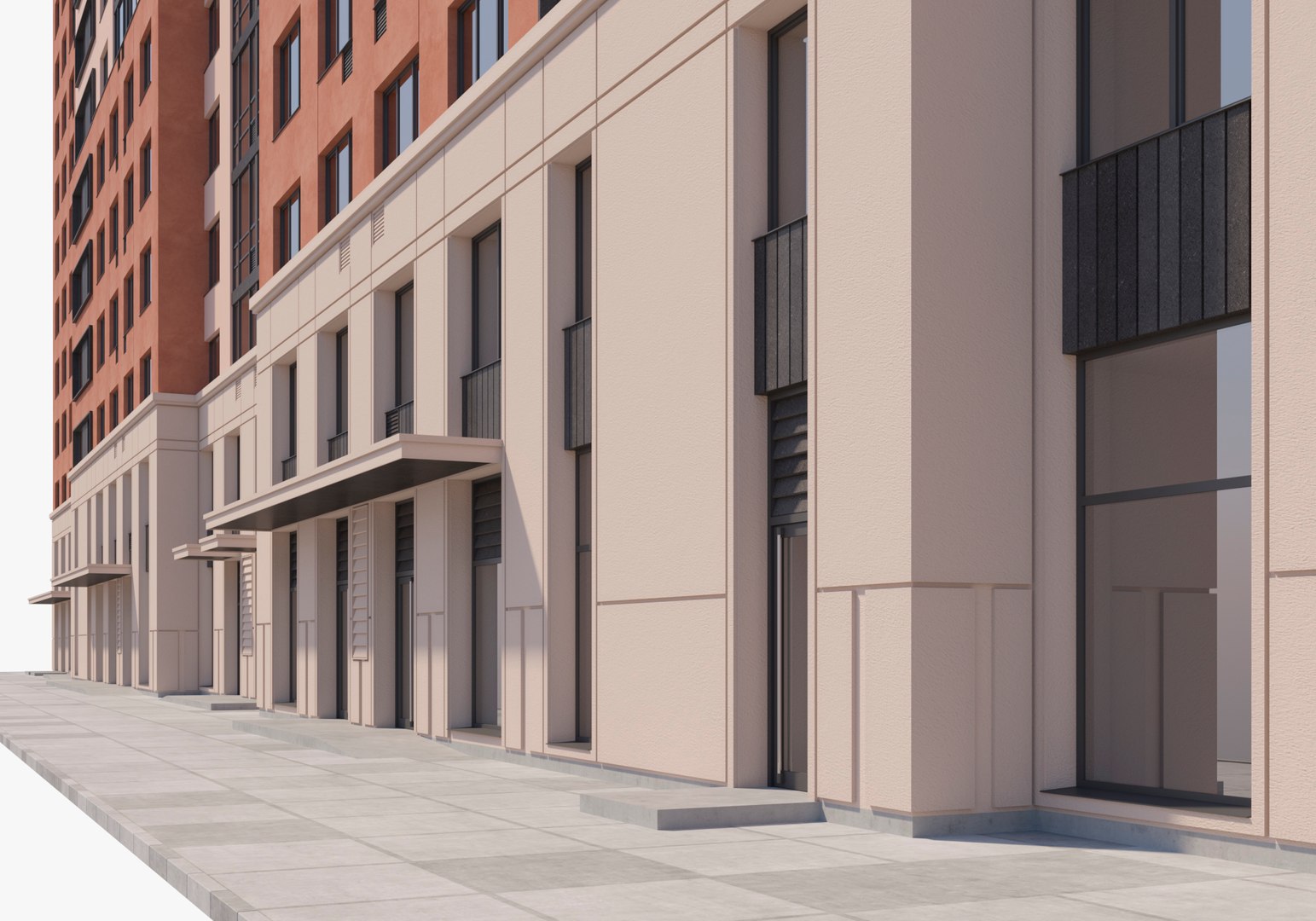 3D High-rise Building - TurboSquid 1360773