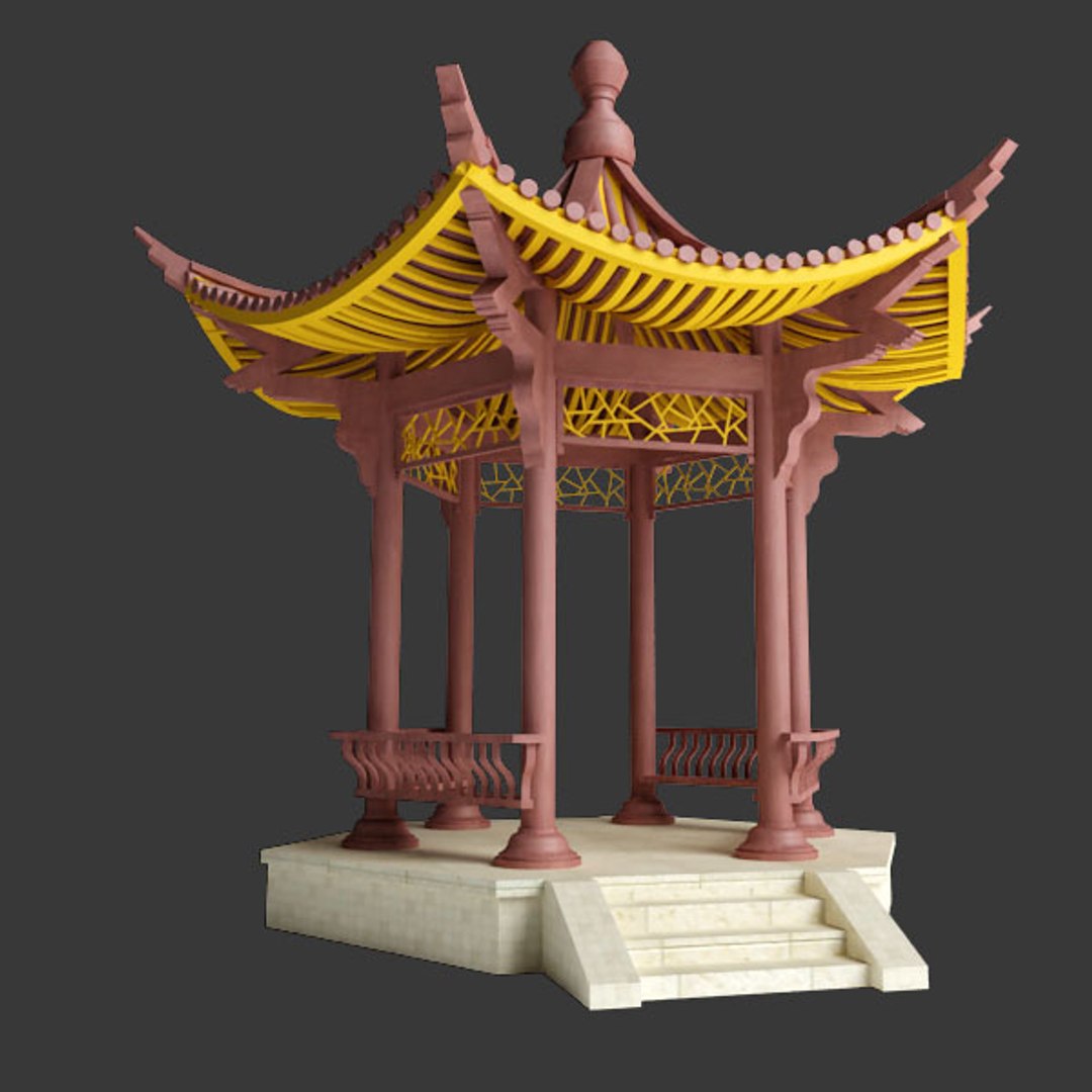 3d chinese pavilion