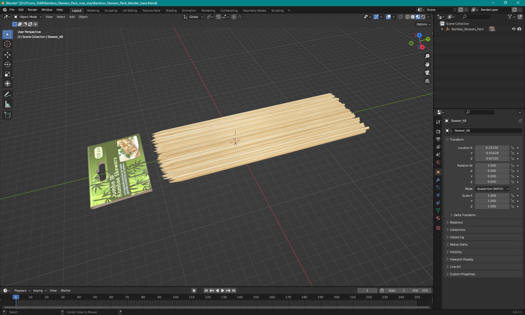 Bamboo Skewers Pack 3D model https://p.turbosquid.com/ts-thumb/JW/iHfgMG/WW/bamboo_skewers_pack_1003/jpg/1742617144/1920x1080/fit_q87/f51d9b957a81fde5c0d5aea71e739e7afe09e136/bamboo_skewers_pack_1003.jpg