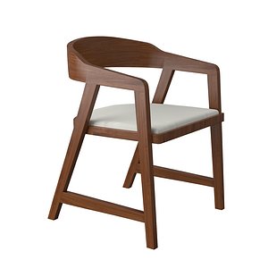 009 Solid Wood Chair 3D model