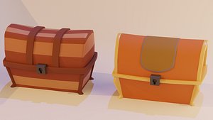 Treasure Chests - Low poly 3D model