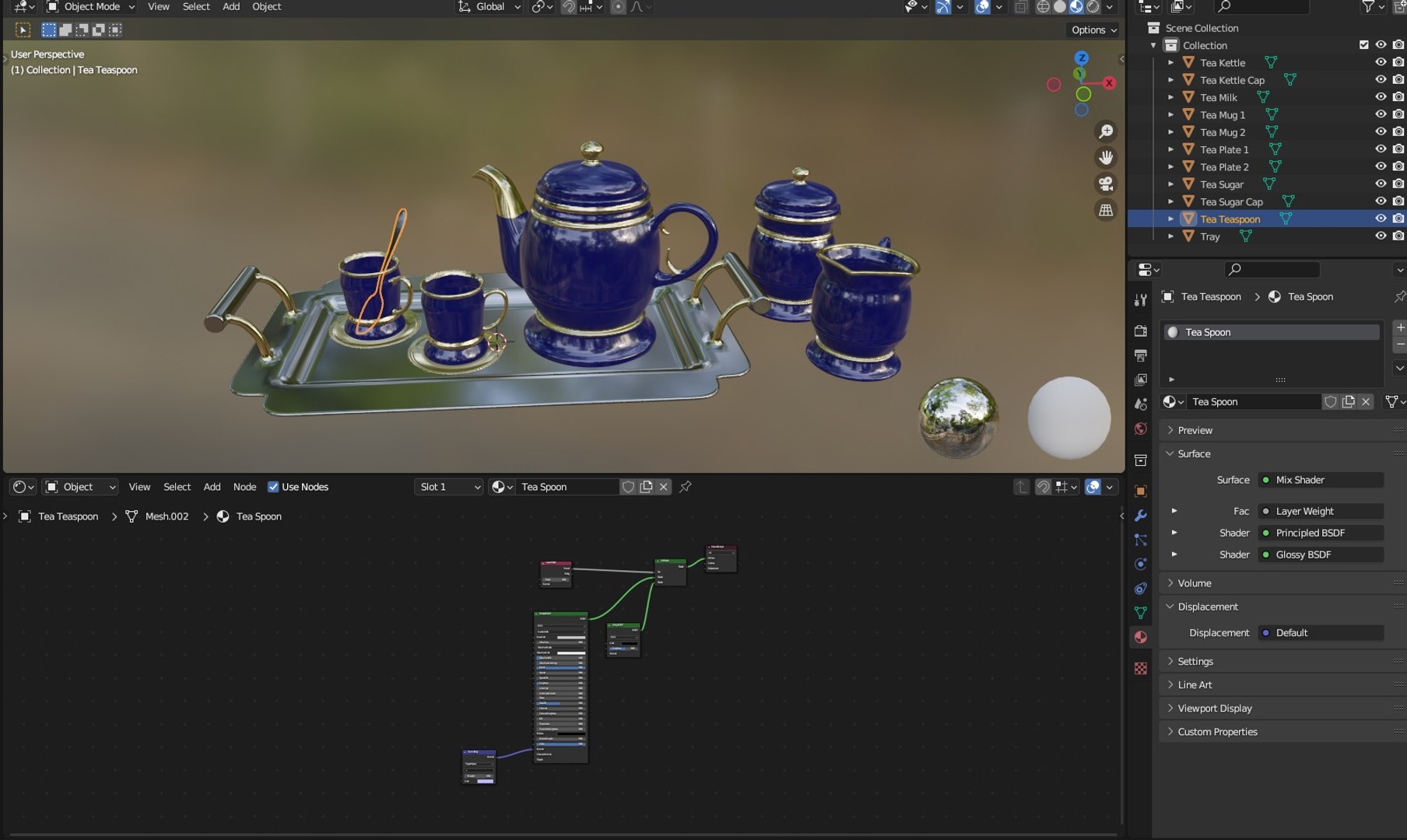 3D Tea Set 1 - TurboSquid 2340937