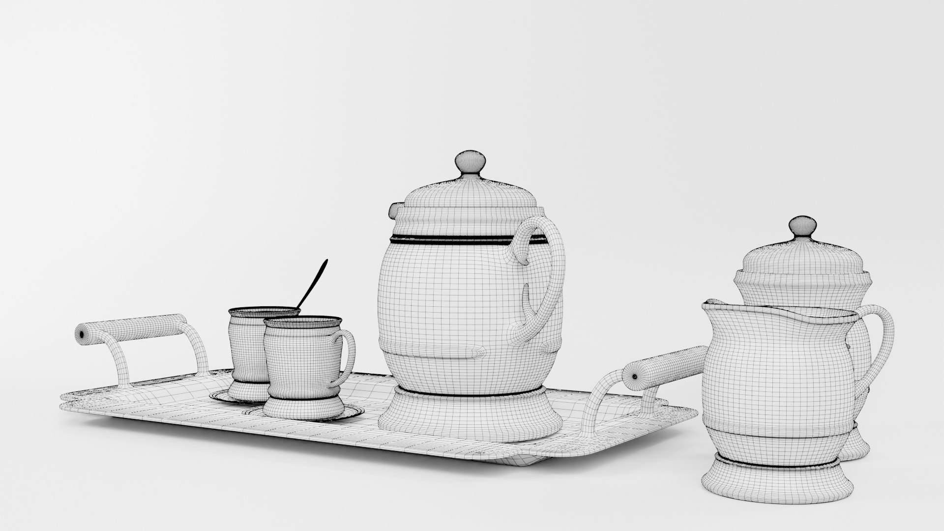 3D Tea Set 1 - TurboSquid 2340937