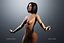 Fille brune nue truquée