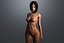 Fille brune nue truquée