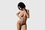 Fille brune nue truquée