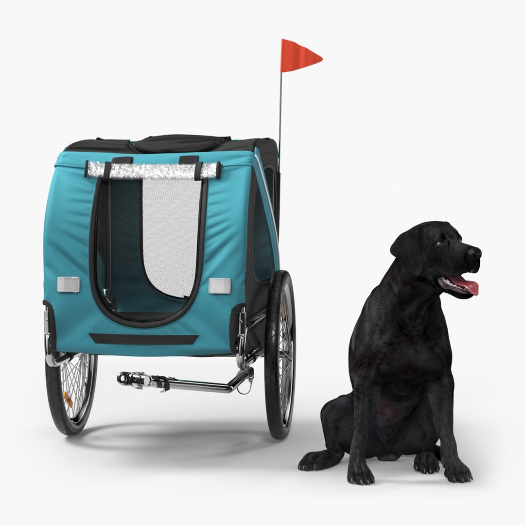 Dog Bicycle Trailer 3D model preview
