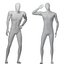 Rigged Simple and Sport Men Mannequins
