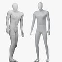 Rigged Simple and Sport Men Mannequins