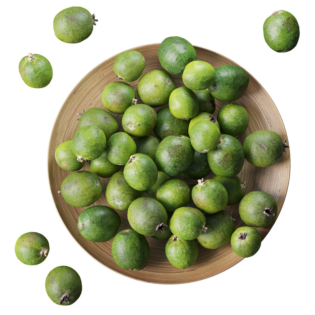 3D Feijoa On A Platter Model - TurboSquid 1811057