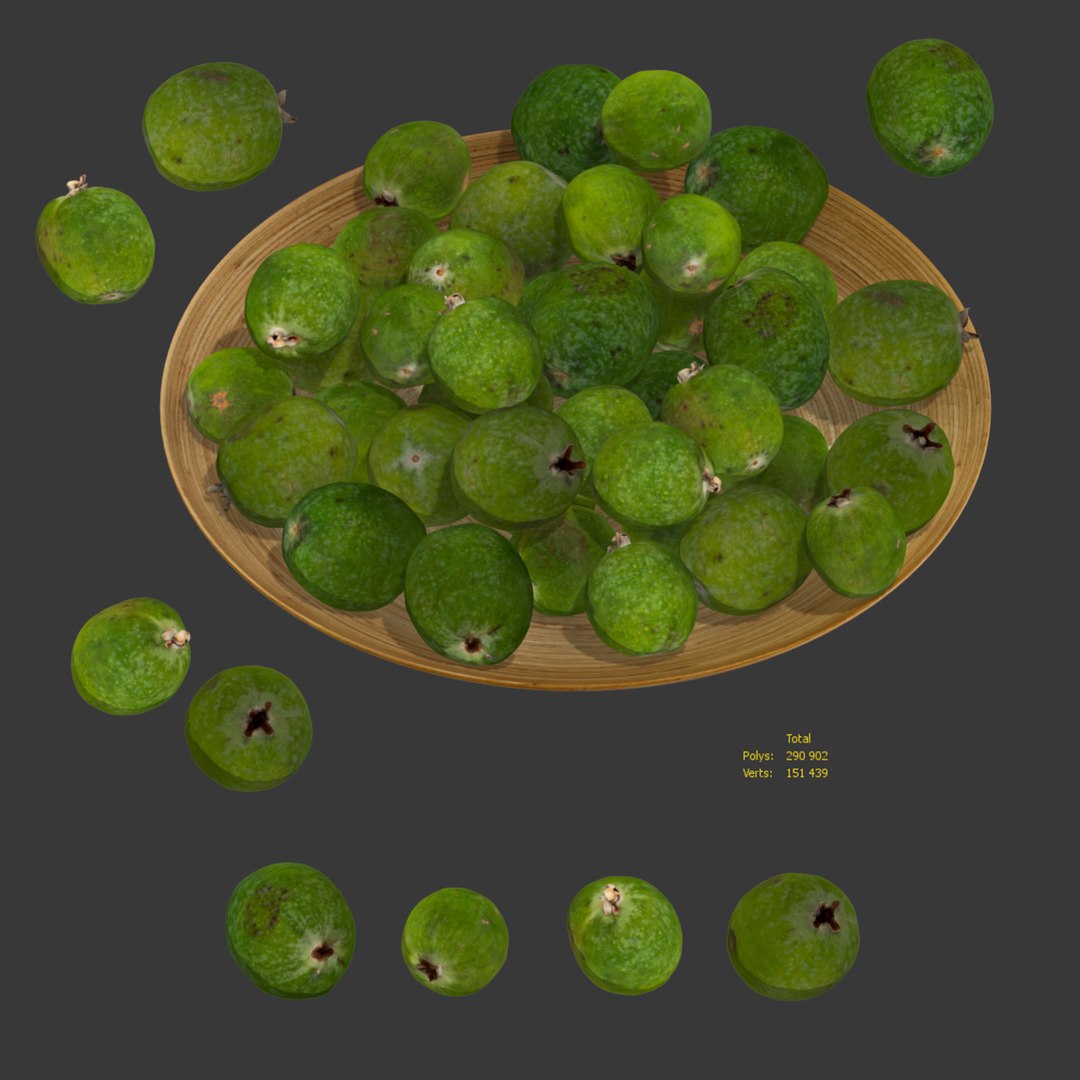 3D Feijoa On A Platter Model - TurboSquid 1811057