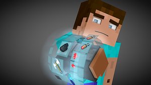 Minecraft Inspired Male Character 3D - TurboSquid 1912176