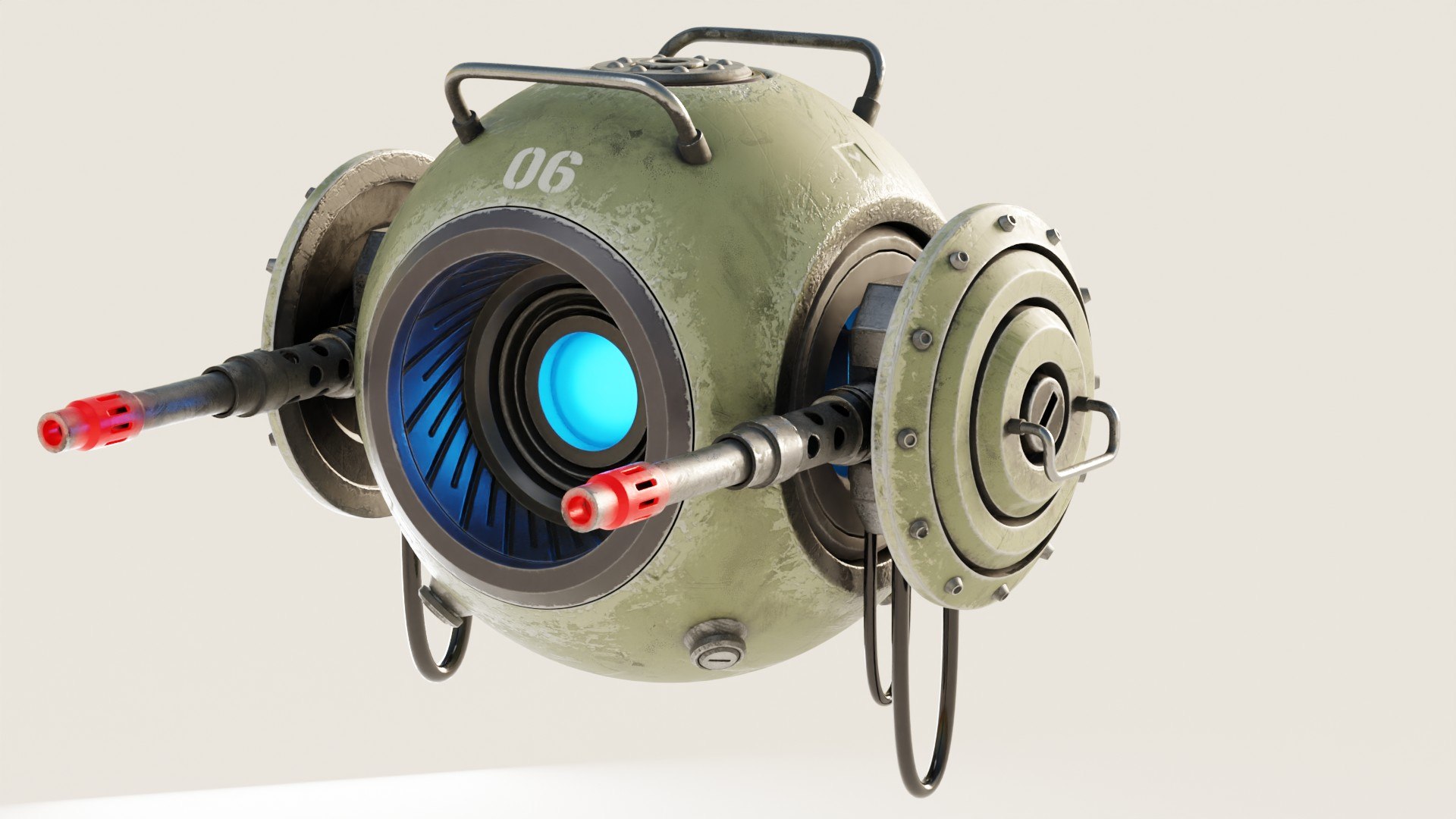 Spherical Robot With Turret 3D Model - TurboSquid 2208288