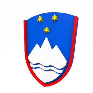 3D Slovenian coat of arms