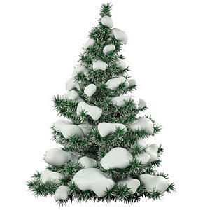 3d snow fir tree