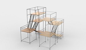 scaffold tower 3D model model