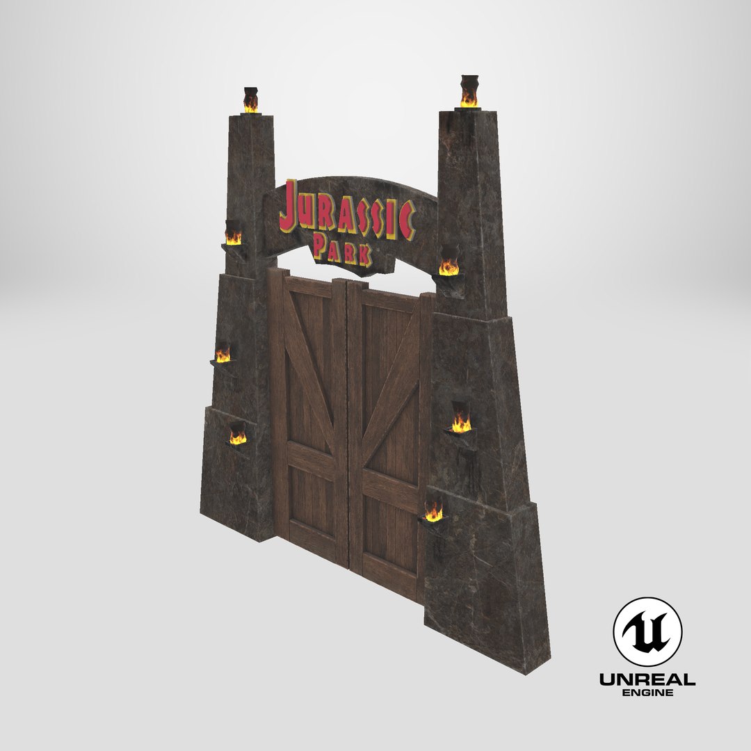 3D Jurassic Park Gate https://p.turbosquid.com/ts-thumb/JX/GrY0iQ/Y0/stemcell_unreal_render/png/1710401895/1920x1080/fit_q87/17468a8b3eed5df013ea68bf339e11db637f5e3b/stemcell_unreal_render.jpg