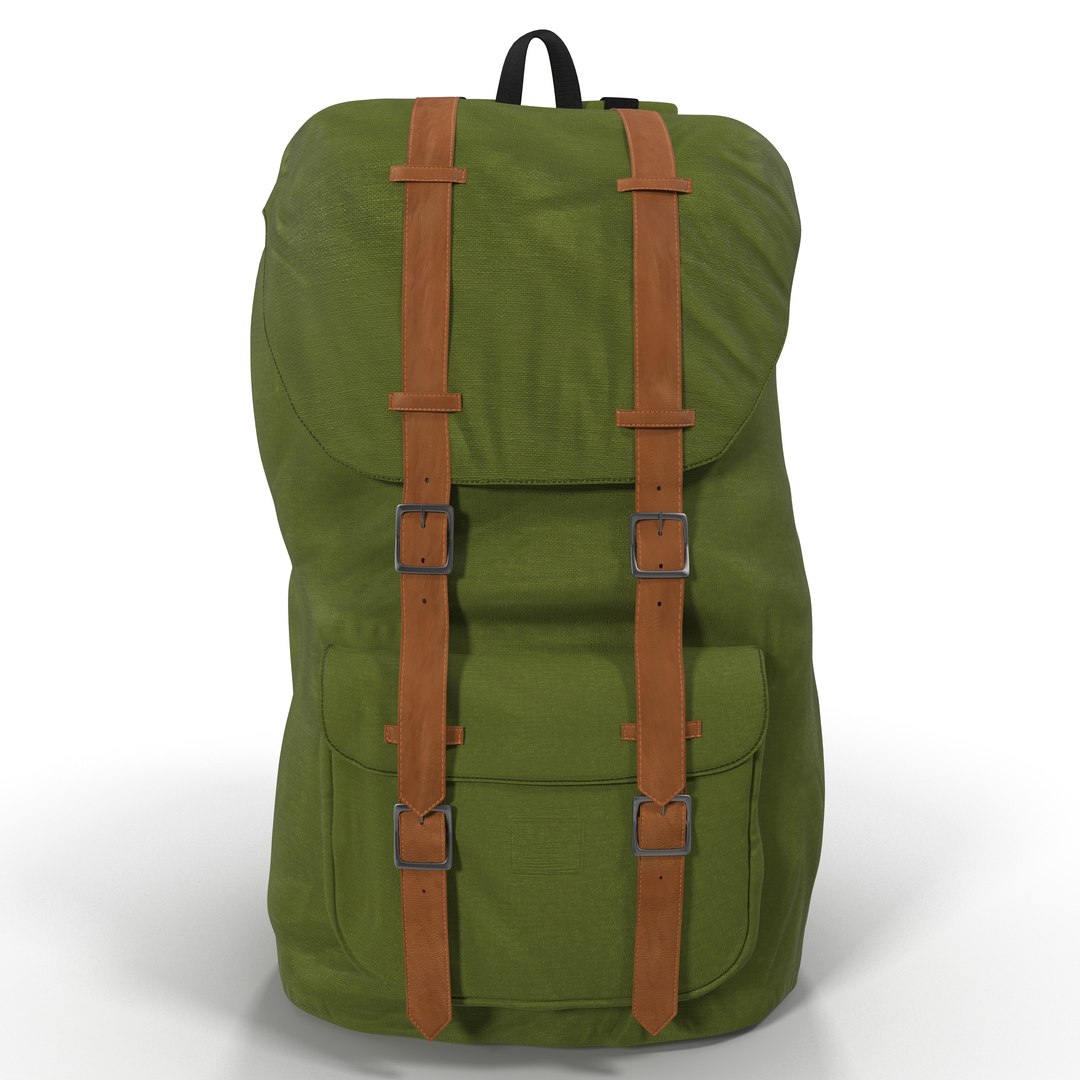 Backpack 8 Green Generic 3D model preview