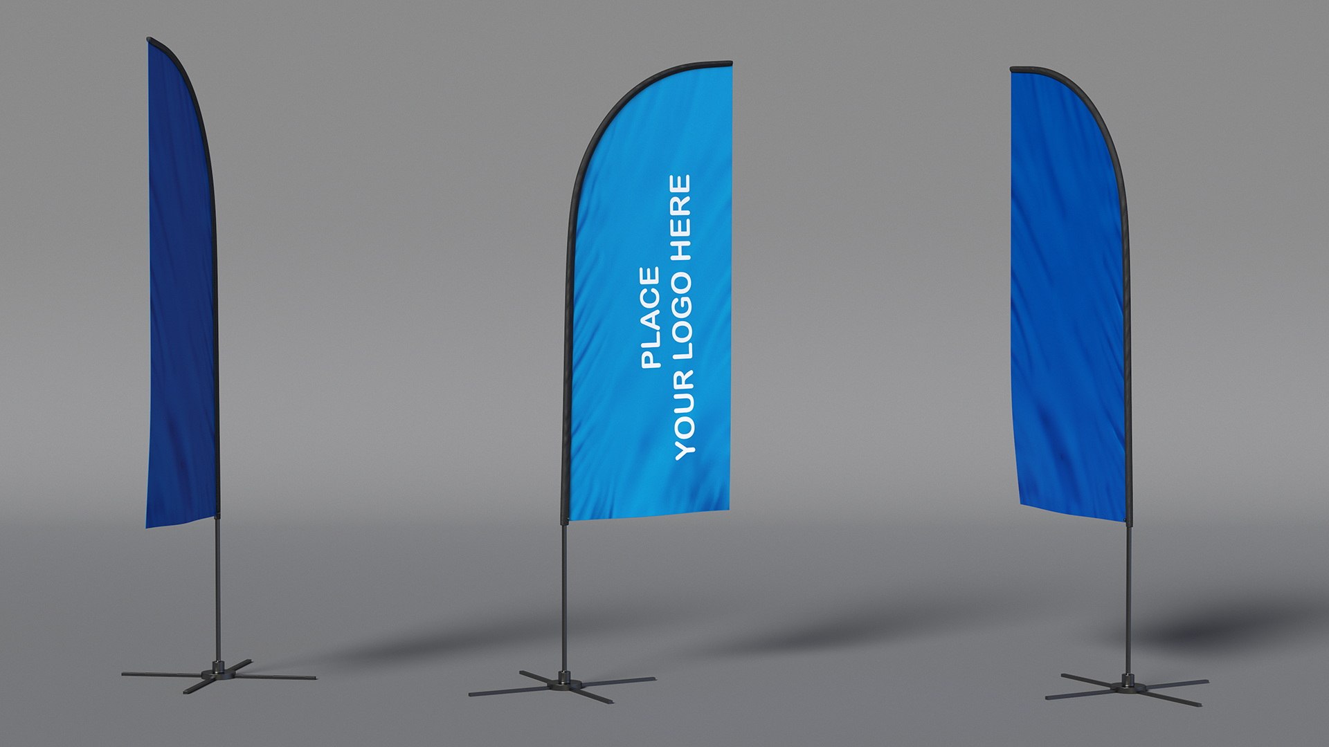 Feather Advertising Flag Banner Stand 3D Model - TurboSquid 2235894