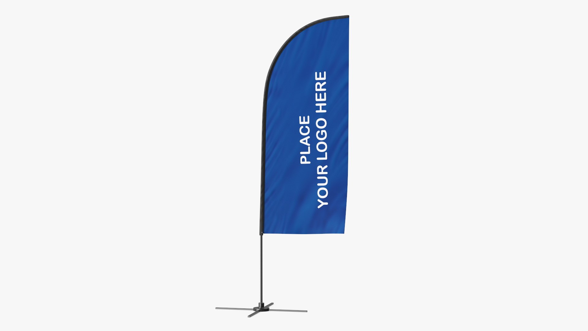 Feather Advertising Flag Banner Stand 3D model preview