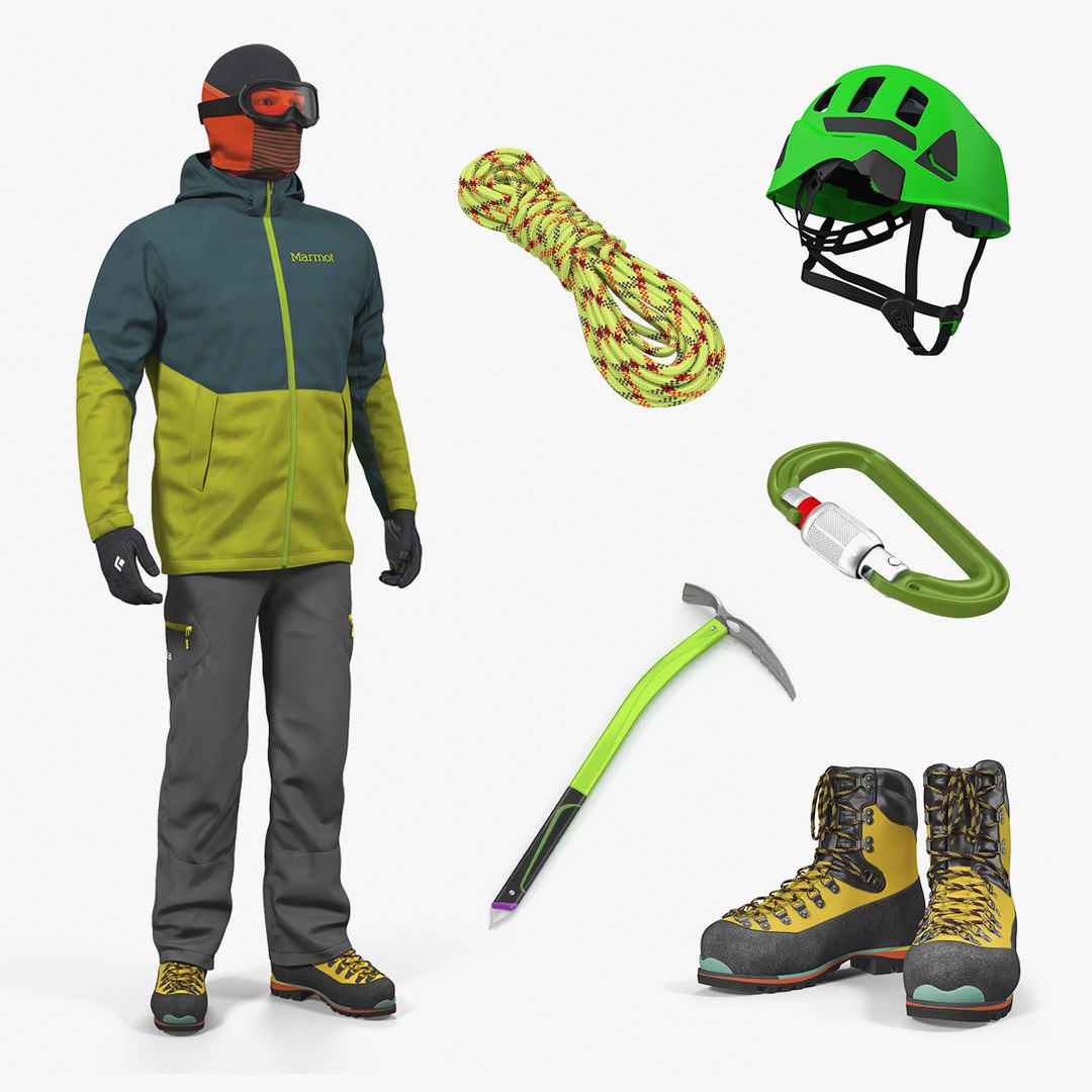 Climbing Equipment Collection 3 3D model preview