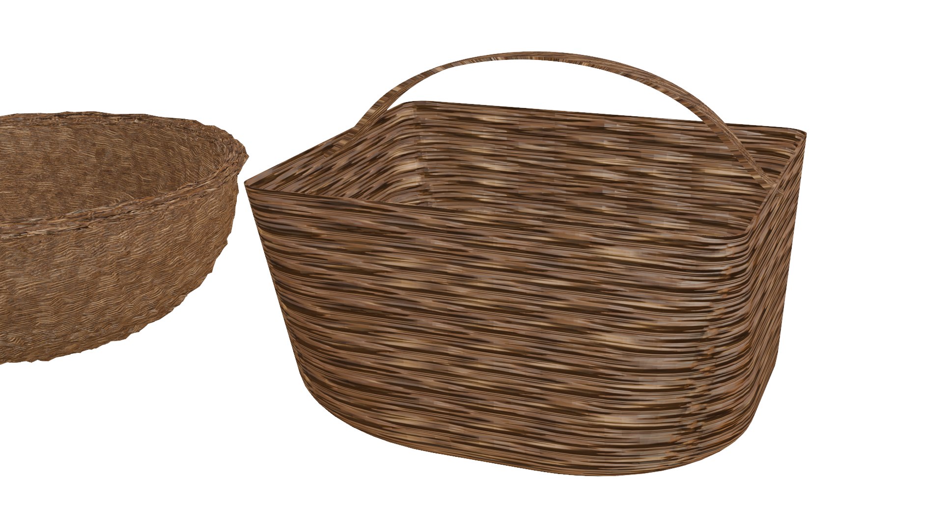 3D Wicker Bucket Baskets - TurboSquid 2206858