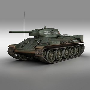 3D T-34-76 - Model 1942 - Soviet tank - The Brave model