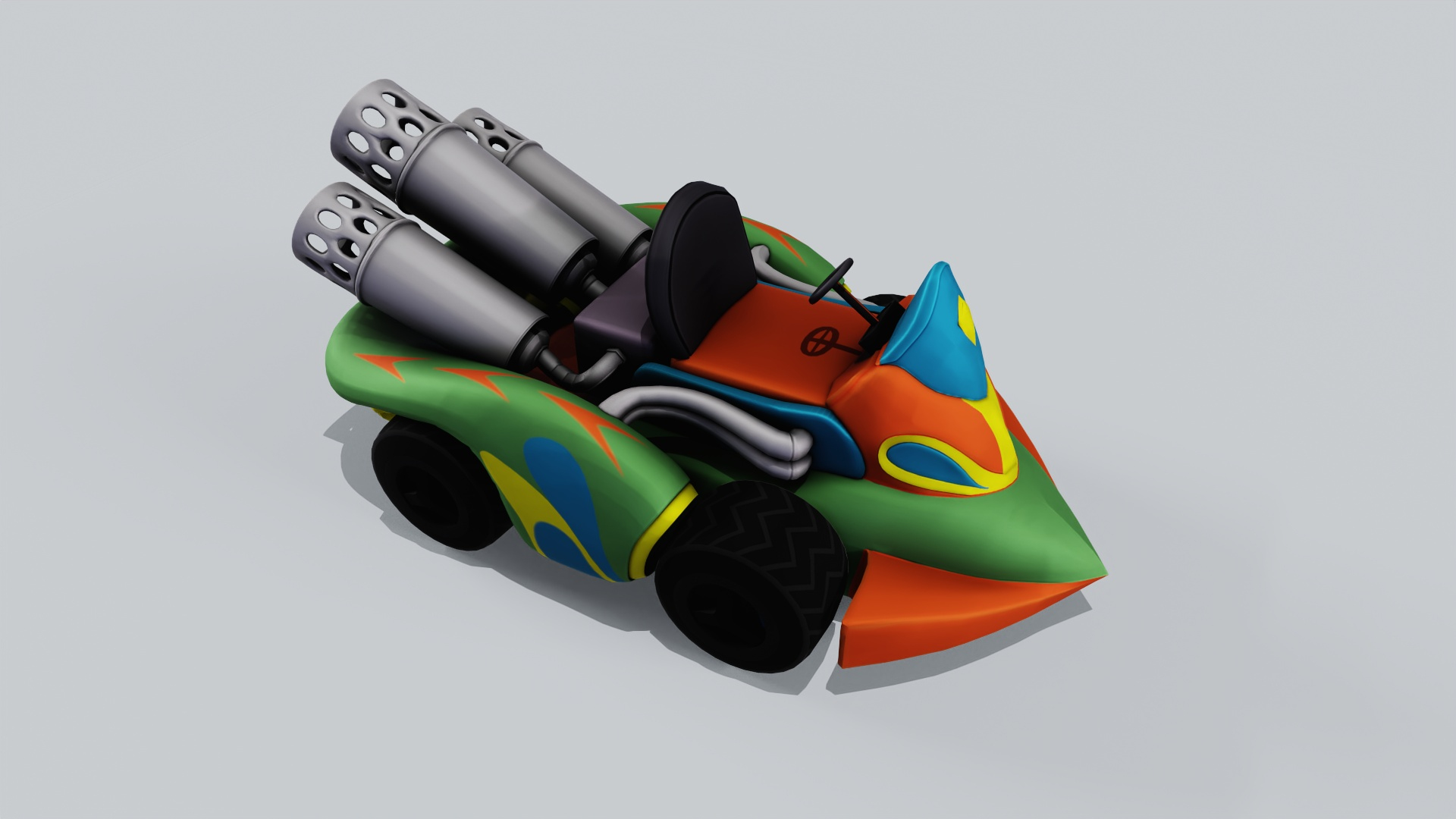 3D Green Kart Model - TurboSquid 2177842