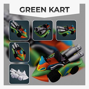 3D Green kart model
