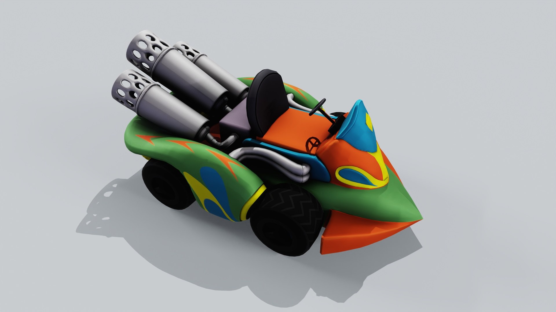 3d Green Kart Model - Turbosquid 2177842