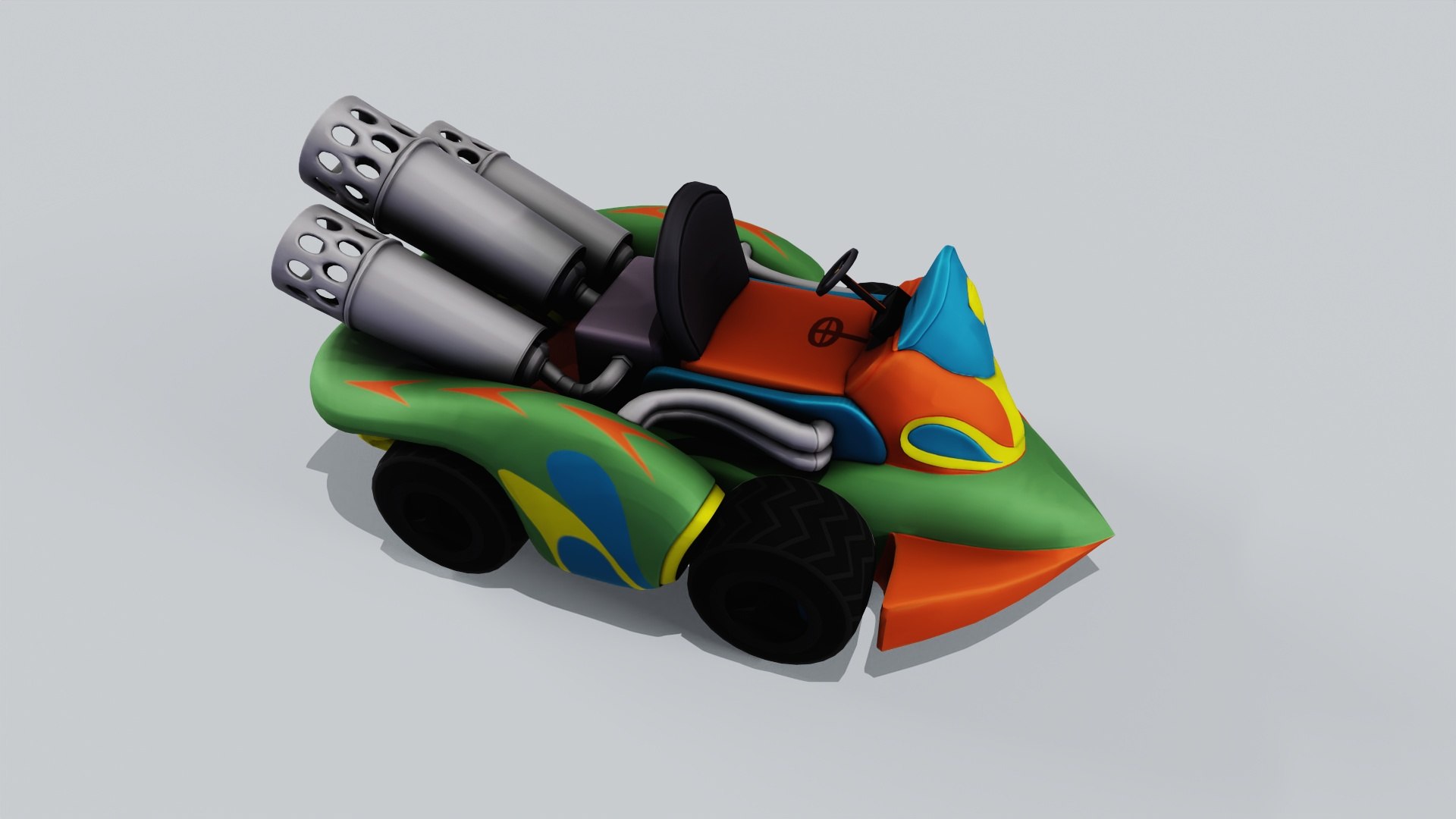 3D Green Kart Model - TurboSquid 2177842