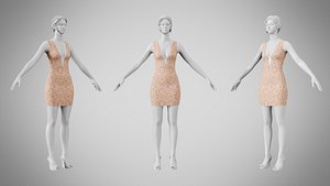 Dress 34 Sunset Bloom Brocade