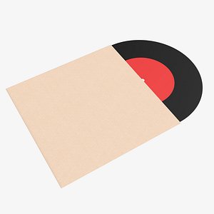 Vinyl record with cover mockup 02