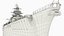 Bismarck Kriegsmarine Warship in Early Service Fit 1940 on Water Gray