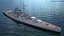 Bismarck Kriegsmarine Warship in Early Service Fit 1940 on Water Gray