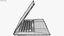 Apple MacBook Pro 16 M5 2025 Silver and Black Rigged 3D model