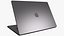 Apple MacBook Pro 16 M5 2025 Silver and Black Rigged 3D model