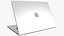 Apple MacBook Pro 16 M5 2025 Silver and Black Rigged 3D model
