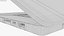 Apple MacBook Pro 16 M5 2025 Silver and Black Rigged 3D model