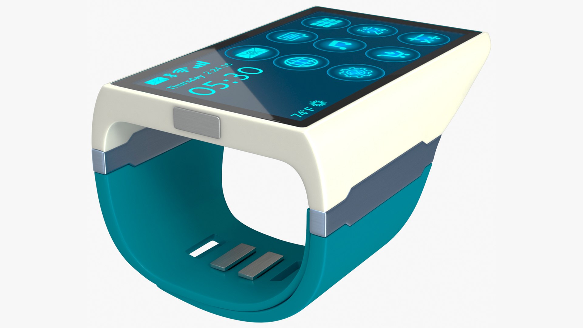 Wrist Communicator Blue 3D model preview