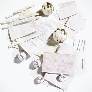 paper crumpled 3D model
